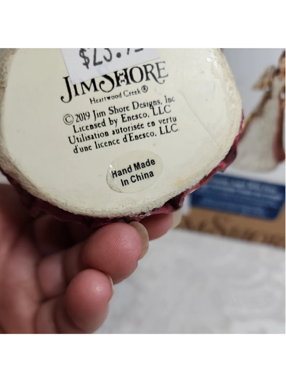 Jim Shore Heartwood Creek Enesco ANGEL With Horn Ornament 2009,NIB ESTATE FIND